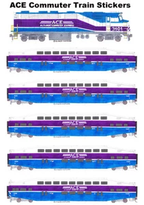 6 pegatinas individuales ACE Altamont Commuter Express Andy Fletcher - Imagen 1 de 1