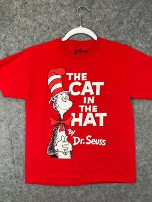 Dr Seuss T Shirt Womens Juniors M Medium Red Cat In The Hat Crew Tee Graphic - Image 1 of 4