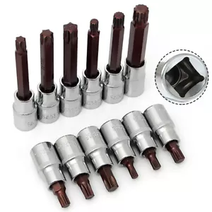 Torx Bit Socket Set Wrench Long Short 55/100mm 6/12 Point Spline Bit Screwdriver - Bild 1 von 44