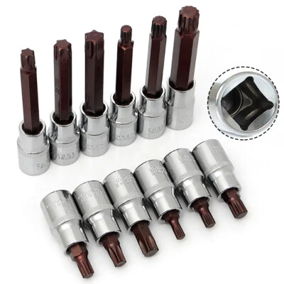 Torx Bit Socket Set Wrench Long Short 55/100mm 6/12 Point Spline Bit Screwdriver - Image 1 of 4