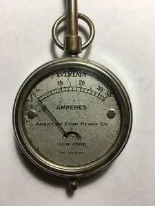 Eveready  Amperes watch case meter gauge 0-35 , pat, Aug 9 -1910 - Picture 1 of 3