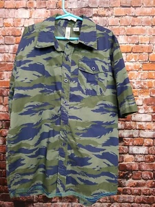 Route 66 Boys Polo Shirt Short Sleeve w/ Collar Camouflage Size Large (10-12) WB - Picture 1 of 8
