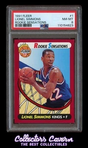 Fleer Rookie Sensations #1 1991 Lionel Simmons PSA 8 (casi nuevo-como nuevo) radiocontrol - Imagen 1 de 2