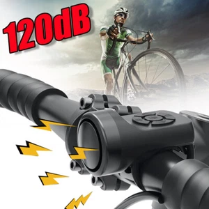 4 Sound Bike Bicycle 120dB Loud Electronic Siren Horn Bell Ring Alarm Speaker - Picture 1 of 13