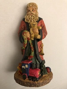 Weihnachtsmann Santa Claus 24,5 cm Deko Weihnachten (Holz Look) - Bild 1 von 5
