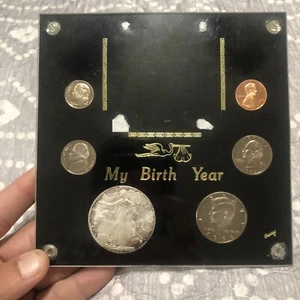 Capital Plastics My Birth Year Coin Set Easel With 1996 Coins W/ 1996 Eagle!!!!! - Picture 1 of 6