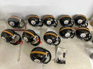 (11) Signed Mini Helmet Steelers Auto Swann, Lloyd, Bettis, Ham, Lambert, Stewar - Picture 1 of 6