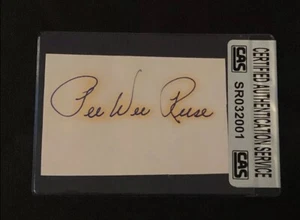 HOF PEE WEE REESE SIGNED AUTOGRAPHED 2.5X3.5 INCH CUT SIGNATURE CAS AUTHENTIC - Picture 1 of 2