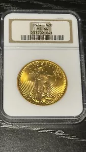 1924 St Gaudens Twenty Dollar Double Eagle $20 Gold Coin - NGC MS64 - Picture 1 of 3