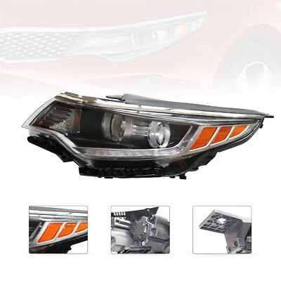For 2016 2017 2018 Kia Optima Halogen Headlight w/ LED Assembly Left Driver Side - Image 1 of 4