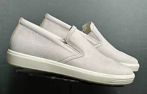Damen-Slipper Ecco elfenbeinfarben Nubukleder weich 7 Freizeit Größe 39/8,5W Neu ohne Karton - Bild 1 von 11