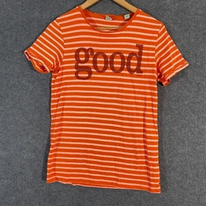 Scotch & Soda Shirt Womens 14 Orange Pink Top Striped Nautical Sailor Ladies - Picture 1 of 12