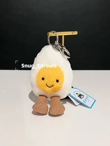 AUTHENTIC‼️ Jellycat Amuseables Happy Boiled Egg Bag Charm Keychain - FAST SHIP - Picture 1 of 5