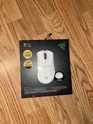 Razer DeathAdder V4 Pro Ultralight Wireless Gaming Mouse - White Edition - Image 1 of 2