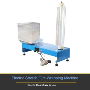 Stretch Film Wrapping Machine Electric Film Dispenser Wrap Bench 110V 25W Blue - Picture 1 of 14