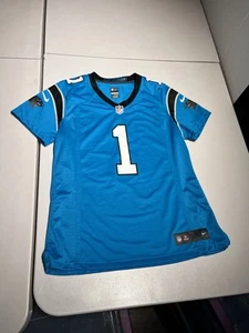 Carolina Panthers Jersey Women’s Large Cam Newton Nike NFL Football VTG Y2K Poly - Picture 1 of 11
