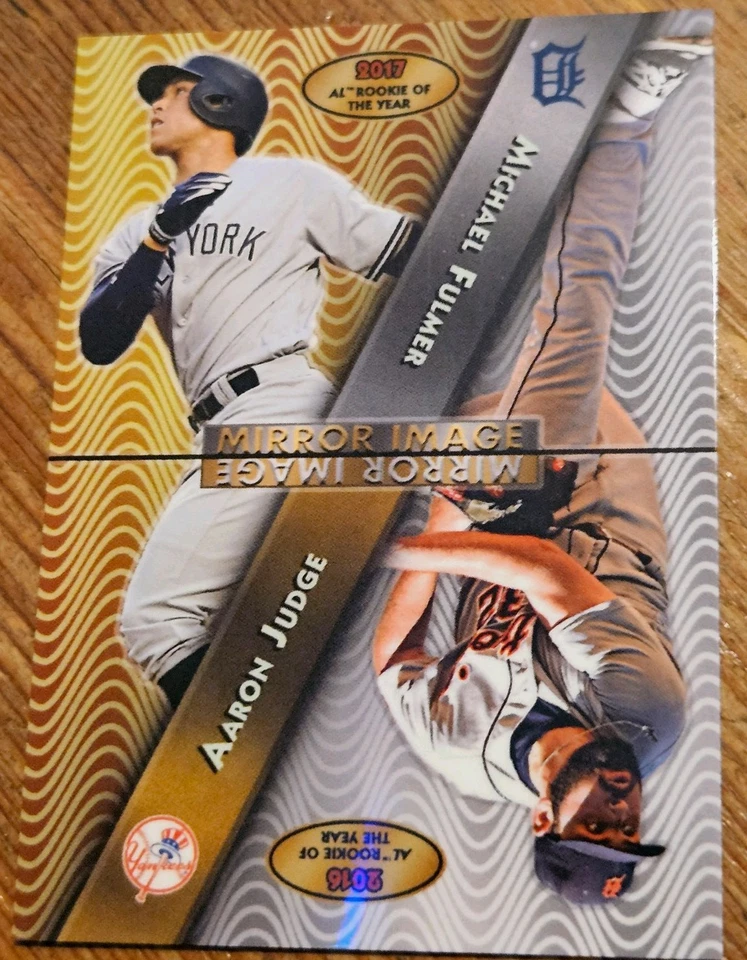 Tarjeta de error de imagen de espejo refractor TBT 2017 Topps A. Judge/M. Fulmer (flumer back) Foto 1 de 4