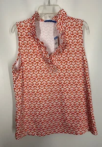 J.McLaughlin Durham gerafftes V-Ausschnitt Tank Koralle Gitter L Catalina Tuch Neu mit Etikett $ 148 - Bild 1 von 3