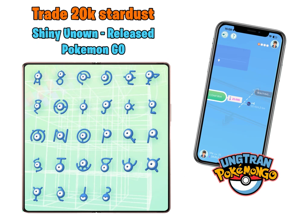 Shiny Unown Letter A - Z - Tr-de - Describe