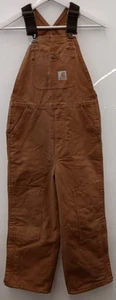 Unisex Kids Brown Size 10 Carhartt Overalls Pants - Picture 1 of 6