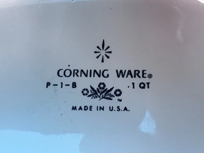 Cazuela CorningWare 1Qt P-1-B vintage años 60 azul aciano Foto 1 de 4
