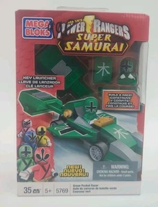 New MEGA BLOKS #5769 POWER RANGERS SUPER SAMURAI GREEN POCKET RACER 2012 Movie - Picture 1 of 3