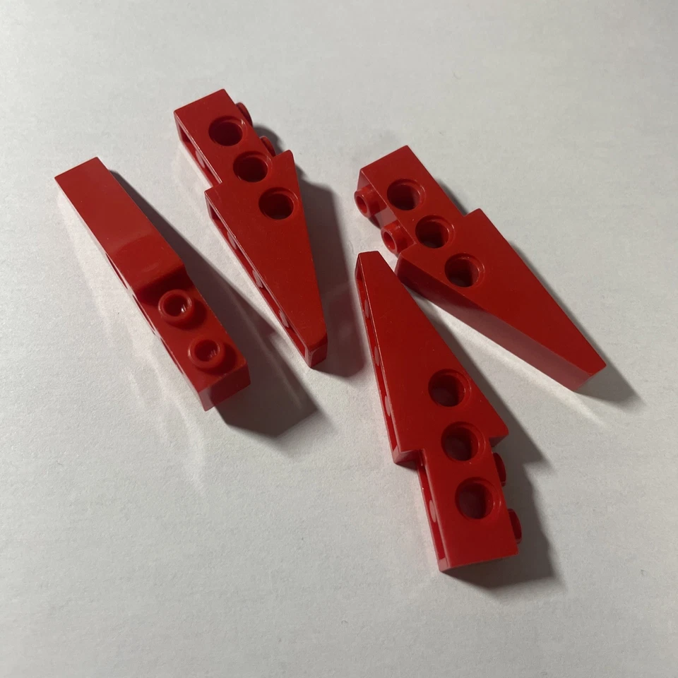 4x LEGO 2744 Technik Technic Slope Schrägstein mit 3 Löchern 1x6 Red Rot - Bild 1 von 1
