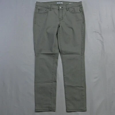 Jessica Simpson 6 / 28 Rolled Crop Skinny Green Stretch Denim Jeans - Image 1 of 4