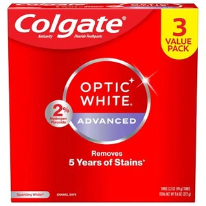 Colgate Optic White Advanced Hydrogen Peroxide Toothpaste, Teeth Whitening Tooth - Picture 1 of 3