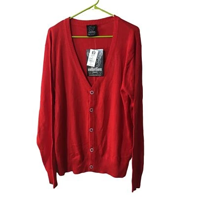 SOUTH POLE RED BUTTON DOWN SWEATER MENS XL NWT - Image 1 of 4