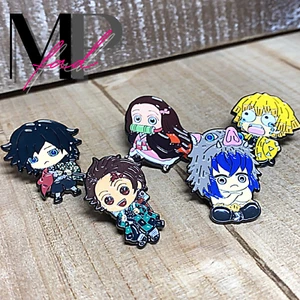 Demon Slayer Kimetsu no Yaiba Anime Soft Enamel Pin Collectible Tanjiro Nezuko - Picture 1 of 8