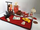 Dollhouse Baby’s toy lot, 1:12 scale cat, dog, carriage, doll,  12 volt light.