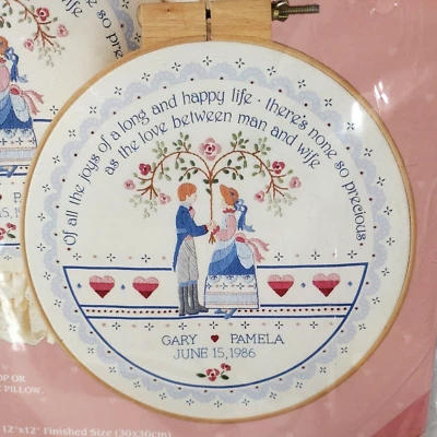 Kit de bordado de disco de boda Precious Love vintage 86 desde el corazón dimensiones Foto 1 de 4
