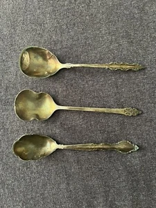 3 Vintage International Silver “Deep Silver” Silver Plated Spoons - Picture 1 of 3