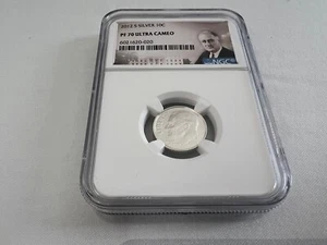 2012-S SILVER ROOSEVELT DIME NGC PF70 ULTRA CAMEO "PORTRAIT LABEL" TOP POP - Picture 1 of 4