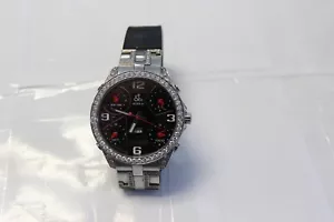 JACOB & CO MENS REAL DIAMOND BLACK FACE 5 TIME ZONES RARE VARIENT!! - Picture 1 of 15