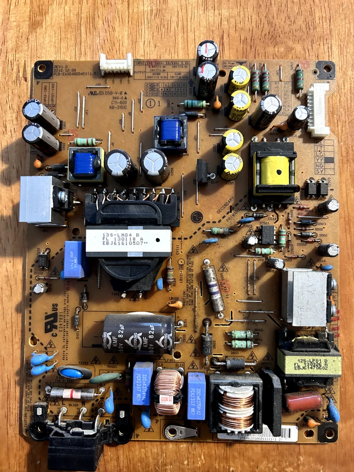 POWER SUPPLY PSU  42LN578V 42LA620V 42LN613V TV EAX64905401 (1.5) EAY62810601 - Image 1 of 1