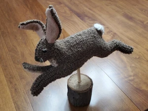 Little Bunny Run 3-D Rug Hooking Paper Pattern - Prairie Road Designs - Picture 1 of 3