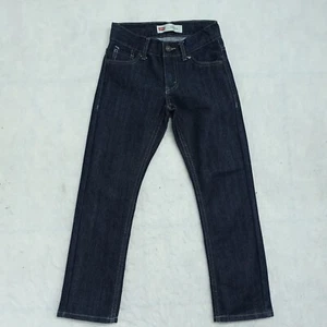 Levi's 511 Jeans Boys Size 24x22 Dark Blue Denim Straight Leg Regular Fit Cotton - Picture 1 of 13