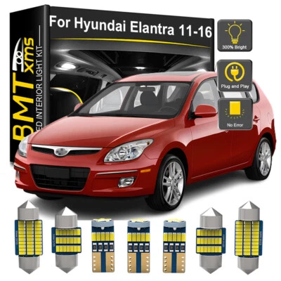 12x Interior LED Light Bulbs For HYUNDAI Elantra MD/UD 2011-2016 GT 2012-2017 Foto 1 de 4