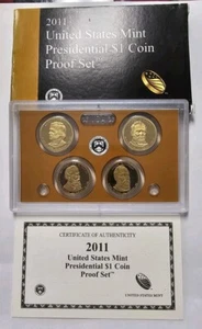 2011 Presidential Dollar 4 Piece Proof Set w/ Original Packaging & COA (OGP) - Picture 1 of 4