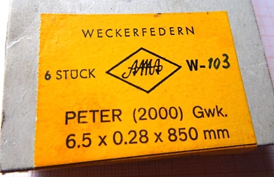 Bastlerlot mit 4 älteren neuwertigen Wecker Federn Peter 2000 Gwk - Bild 1 von 3