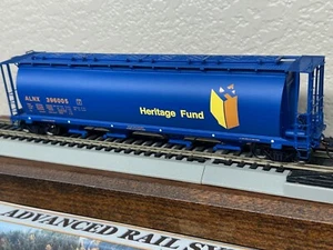 ALBERTA HERITAGE FUND - ALNX CYLINDRICAL COVERED 4-BAY HOPPER CAR- HO Scale NEW - Picture 1 of 12