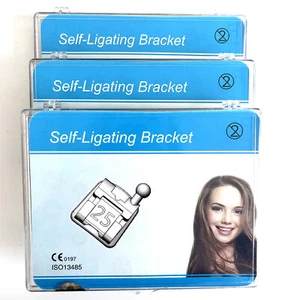 Dental Orthodontic Self-ligating Brackets Brace Mini MBT Roth 022 345/3 Hooks - Picture 1 of 13