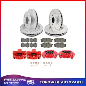 For 2007-2017 Toyota Sequoia Tundra Front Rear Brake Rotor Ceramic Pad w/Bracket - Imagen 1 de 10