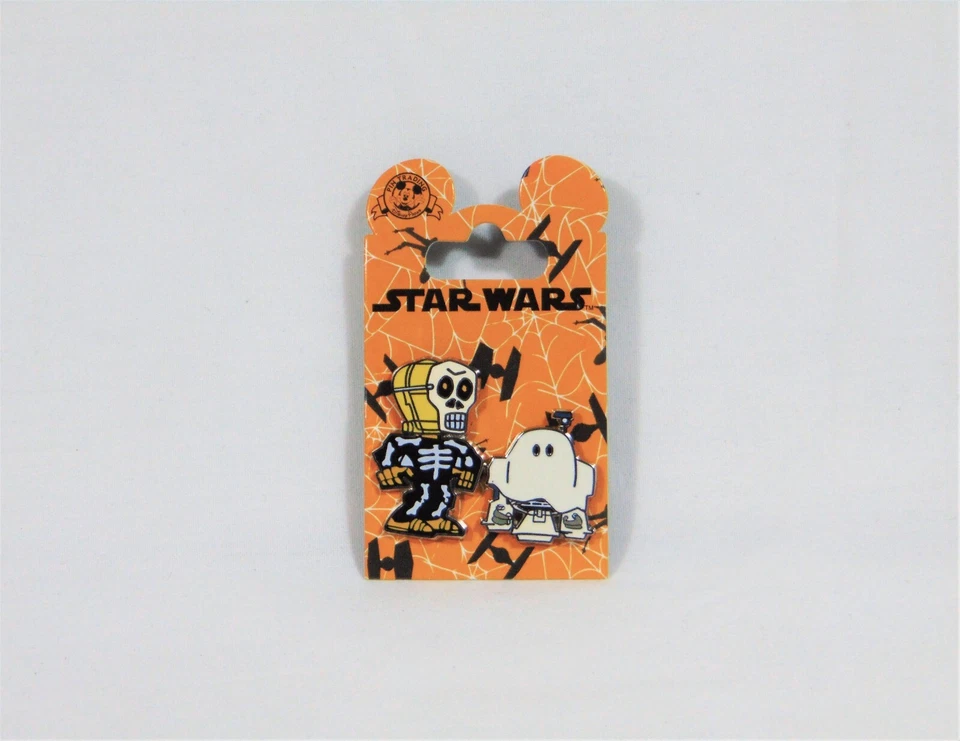 Disney Star Wars Happy Halloween Trick or Treat R2-D2 & C-3P0 2 Pin Set NEW CUTE - Image 1 of 1