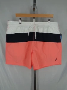 Nautica Performance Colorblock Streifen gefütterte Badehose Gr. XXL Herren Neu - Bild 1 von 8