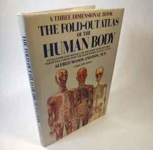 Fold Out Human Body Illustrated 1984 Book Alfred Mason Amadon Bonanza - Picture 1 of 16