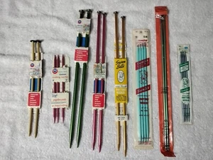 Vintage Aluminum Fiberglass Knitting Needles Lot Boye Susan Bates Hero - Picture 1 of 12