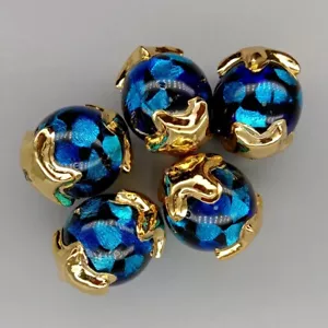 Wholesale 5 PCS Blue Murano Glass connector Spacer Bead for Making Jewelry DIY - Picture 1 of 6